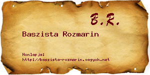 Baszista Rozmarin névjegykártya